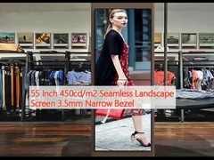 55 اینچ 450cd / m2 صفحه نمایش منظره بدون سلسله 3.5mm باریک