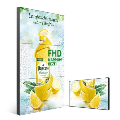 قاب باریک سفارشی 46 49 55 اینچی پخش کننده های تبلیغاتی دیوار تصویری LCD با علائم دیجیتال و صفحه نمایش اتصال