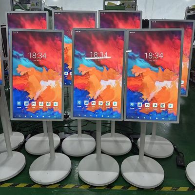 32 اینچ ایستاده قابل حمل هوشمند تعاملی لمسی کیوسک تلفن همراه بی سیم LCD چرخش صفحه نمایش
