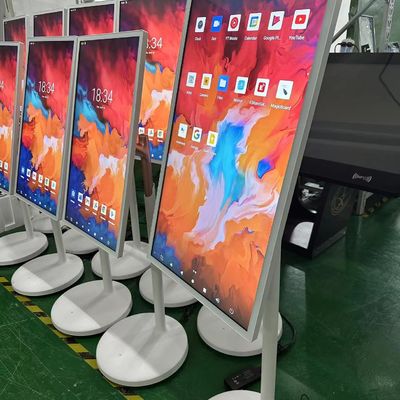 32 اینچ ایستاده قابل حمل هوشمند تعاملی لمسی کیوسک تلفن همراه بی سیم LCD چرخش صفحه نمایش