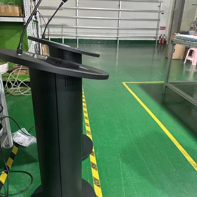 پديوم ديجيتالي چند رسانه اي 13.3 اينچ pcap لمس lcd پديوم بلندگوي تقویت کننده و ميکروفون بي سيم برای جلسه