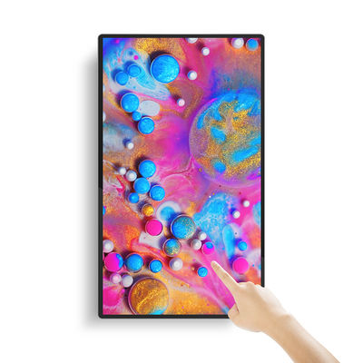 ۶۵ اینچ ۴K Ultra HD دیوار نصب شده سیگنال دیجیتال با 4mm/10mm لبه های جفت و پنل لمسی مادون قرمز