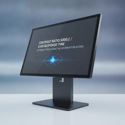 نسبت کنتراست 5000 صفحه نمایش لمسی 1 صفحه نمایش علائم با ارائه 8 Ms زمان پاسخ بهینه شده برای کیوسک های اطلاعات تعاملی