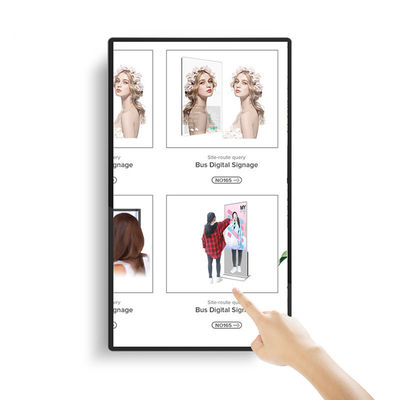 Digital Signage وضوح 1920×1080 روشنایی 400nits نصب روی دیوار RK3399 برای رستوران