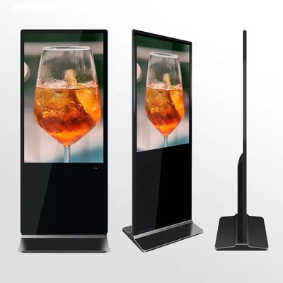 کیوسک صفحه نمایش لمسی 50 اینچی داخلی آندروید روی زمین ایستاده صفحه دیجیتال LCD