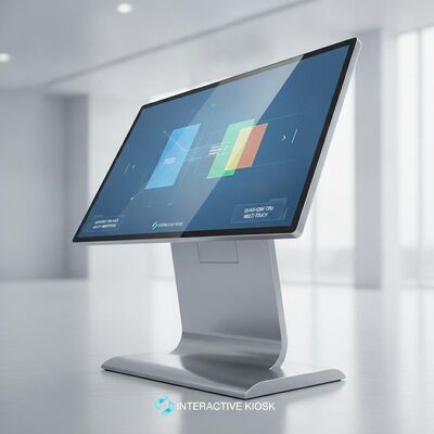 زمان پاسخ 8 Ms Multi Touch Digital Signage ارائه دهنده پردازنده چهار هسته ای و 400 Cd m2 روشنایی کامل برای کیوسک های تعاملی