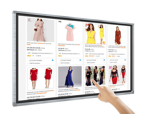 نمایش تبلیغاتی OEM Factory 55 Inch Stand مانیتور کیوسک شبکه پخش ویدئو پایانه صفحه نمایش لمسی LCD تعاملی