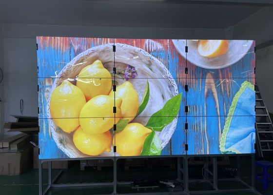ال سی دی ویدئو دیوار LED نور پس زمینه 3.5mm Bezel Digital Signage 55 اینچ
