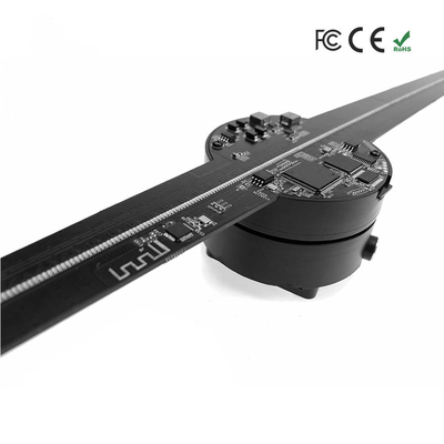 1024 عدد LED LIGHTS فن هولوگرام HD WIFI 65x2 صفحه نمایش هولوگرافی سه بعدی پنکه تبلیغاتی LED